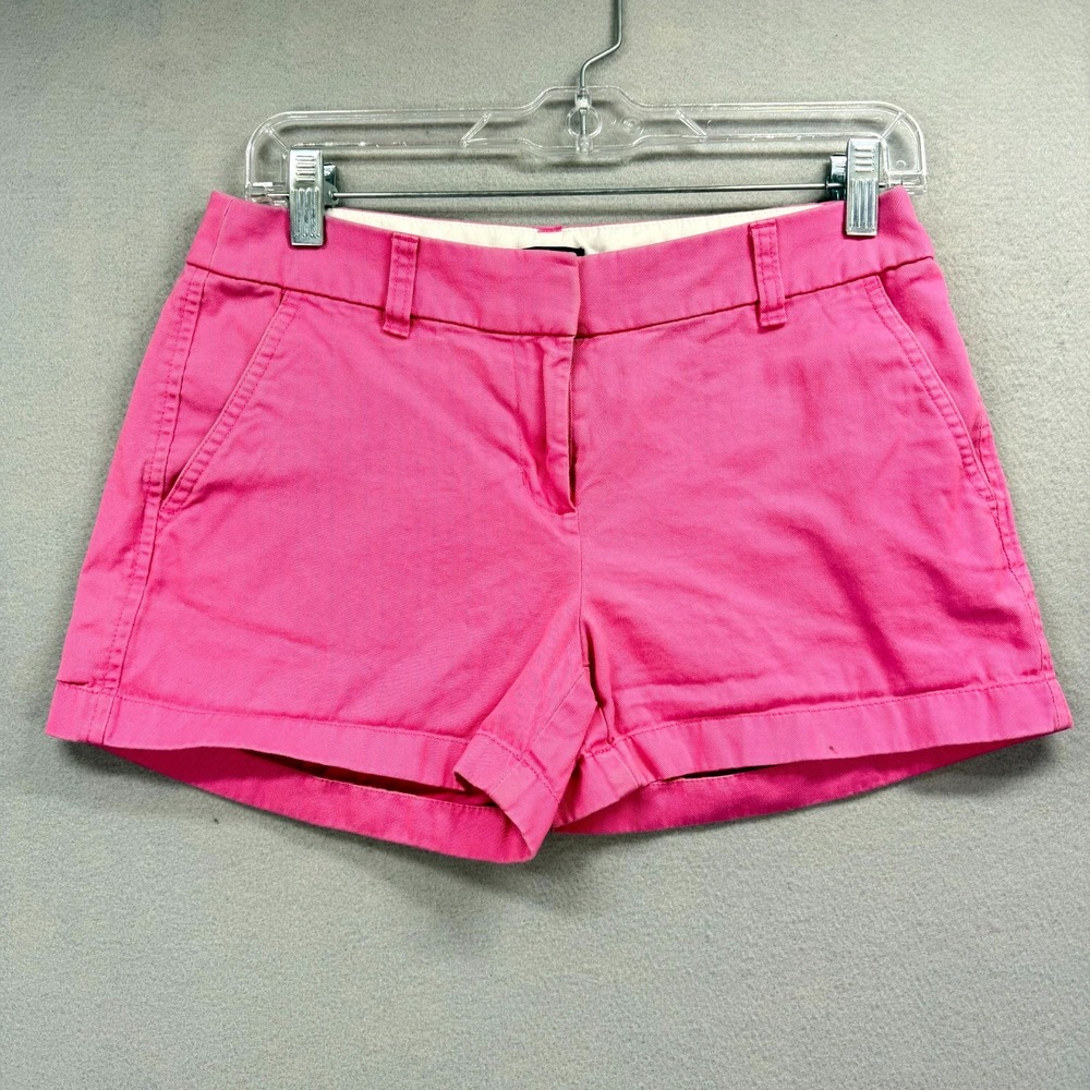 J CREW Shorts Womens 2 Fits W30* Bright Pink 3" Casual Country Club Preppy Golf‎